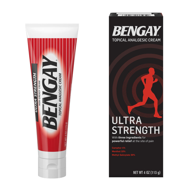 Bengay® Ultra Strength Topical Pain Relief 30% - 10% - 4% Strength Camphor / Menthol / Methyl Salicylate Cream 4 oz. (861389_EA) 1/EA