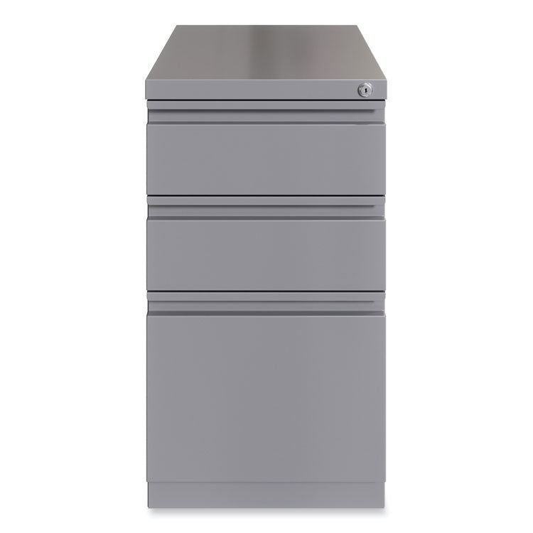 Hirsh Industries® Full-Width Pull 20 Deep Mobile Pedestal File, Box/Box/File, Letter, Arctic Silver, 15x19.88x27.75,Ships in 4-6 Business Days (HID24110)