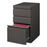 Hirsh Industries® Full-Width Pull 20 Deep Mobile Pedestal File, Box/Box/File, Letter, Medium Tone, 15x19.88x27.75, Ships in 4-6 Business Days (HID19354)