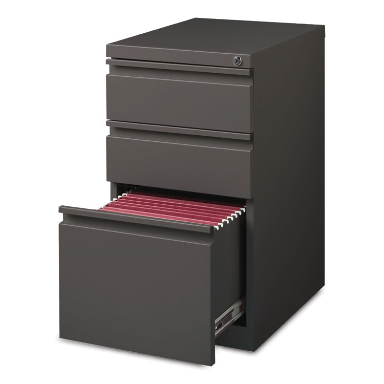 Hirsh Industries® Full-Width Pull 20 Deep Mobile Pedestal File, Box/Box/File, Letter, Medium Tone, 15x19.88x27.75, Ships in 4-6 Business Days (HID19354)