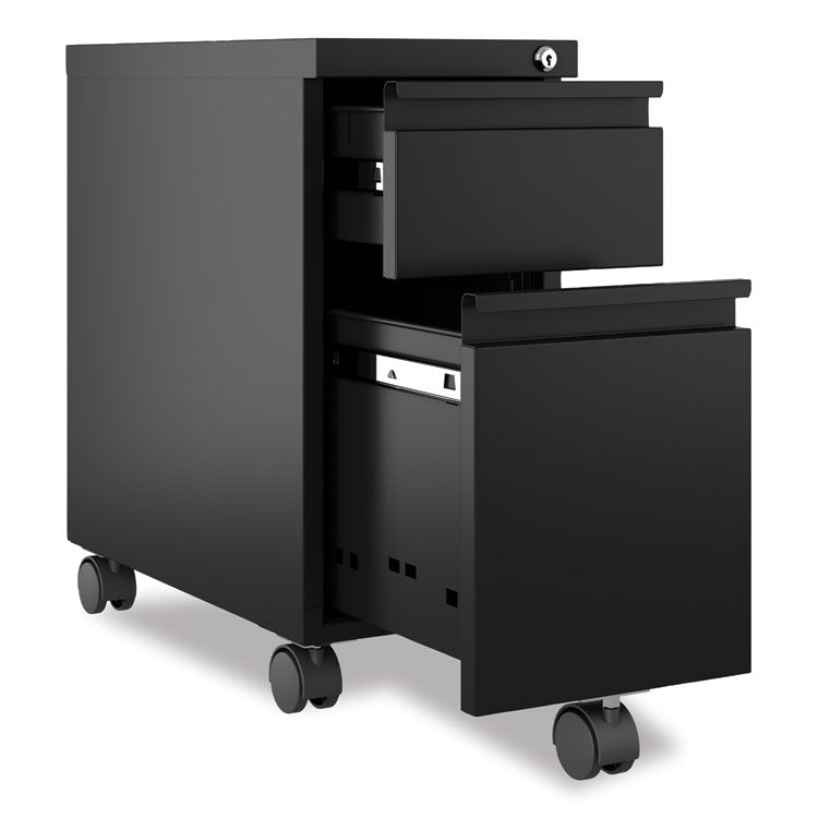 Hirsh Industries® Zip Mobile Pedestal File, 2-Drawer, Box/File, Legal/Letter, Black, 10 x 19.88 x 21.75, Ships in 4-6 Business Days (HID22650) Each
