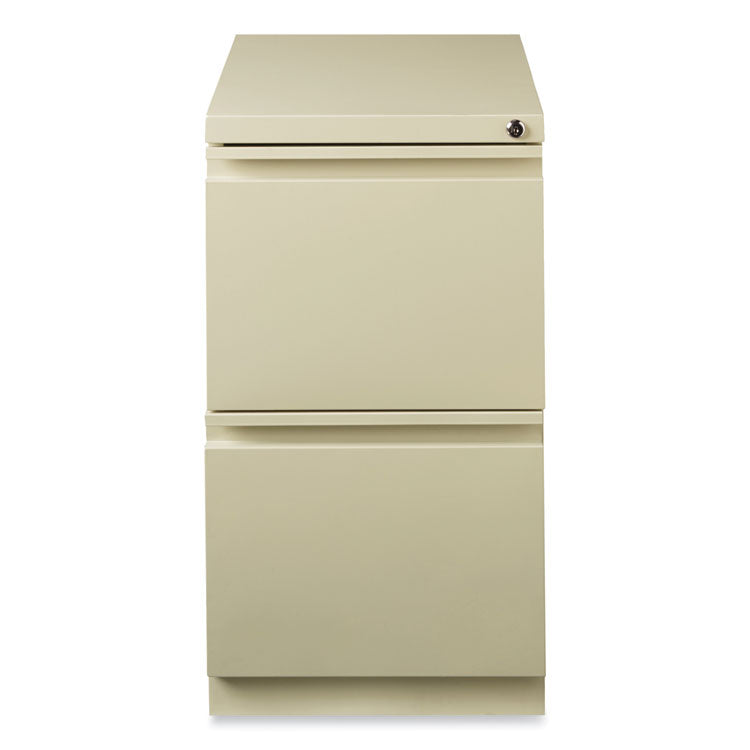 Hirsh Industries® Full-Width Pull 20 Deep Mobile Pedestal File, 2-Drawer: File/File, Letter, Putty, 15x19.88x27.75, Ships in 4-6 Business Days (HID18577)