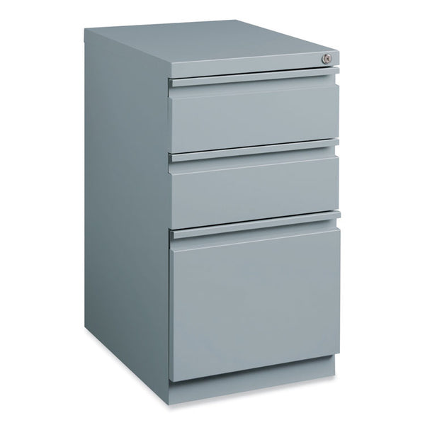 Hirsh Industries® Full-Width Pull 20 Deep Mobile Pedestal File, Box/Box/File, Letter, Platinum, 15 x 19.88 x 27.75, Ships in 4-6 Business Days (HID21856)