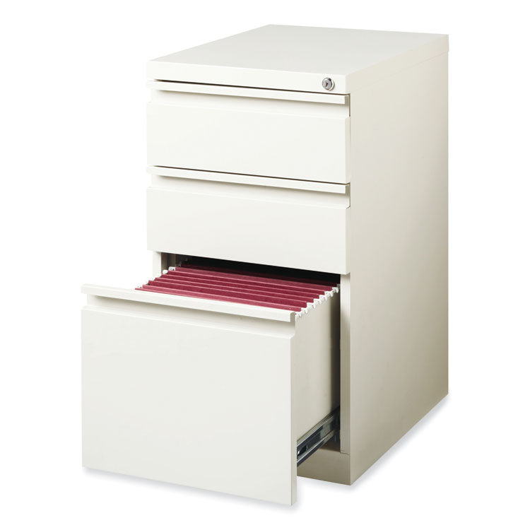 Hirsh Industries® Full-Width Pull 20 Deep Mobile Pedestal File,  Box/Box/File, Letter, White, 15 x 19.88 x 27.75, Ships in 4-6 Business Days (HID19353)