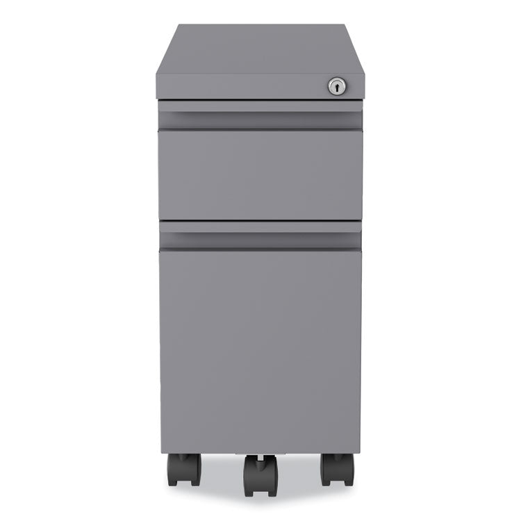 Hirsh Industries® Zip Mobile Pedestal File, 2 Drawer, Box/File, Legal/Letter, Arctic Silver. 10 x 19.88 x 21.75, Ships in 4-6 Business Days (HID24044) Each