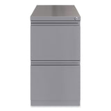 Hirsh Industries® Full-Width Pull 20 Deep Mobile Pedestal File, File/File, Letter, Arctic Silver,15 x 19.88 x 27.75,Ships in 4-6 Business Days (HID24111)