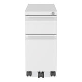 Hirsh Industries® Zip Mobile Pedestal File, 2 Drawer, Box/File, Legal/Letter, White, 10 x 19.88 x 21.75, Ships in 4-6 Business Days (HID24152) Each