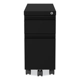 Hirsh Industries® Zip Mobile Pedestal File, 2-Drawer, Box/File, Legal/Letter, Black, 10 x 19.88 x 21.75, Ships in 4-6 Business Days (HID22650) Each