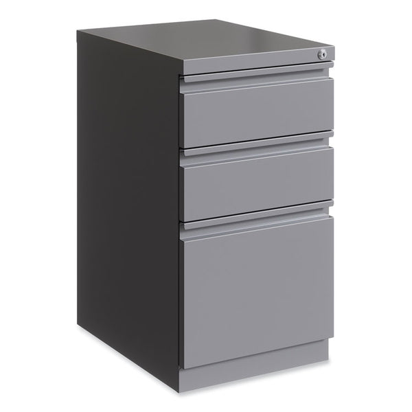 Hirsh Industries® Full-Width Pull 20 Deep Mobile Pedestal File, Box/Box/File, Letter, Arctic Silver, 15x19.88x27.75,Ships in 4-6 Business Days (HID24110)