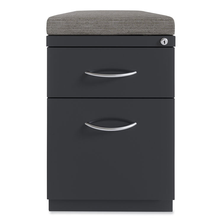 Hirsh Industries® Arch Pull 20 Deep Mobile Pedestal File, 2 Drawer, Box/File, Letter, Charcoal, 15 x 19.88 x 23.75, Ships in 4-6 Business Days (HID22753)