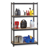 Hirsh Industries® Iron Horse 2300 Rivet Shelving, Four-Shelf, 36w x 18d x 60h, Black, Ships in 4-6 Business Days (HID20991)