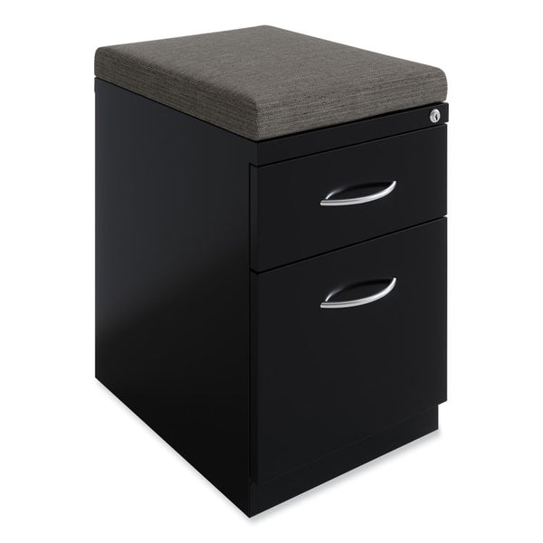 Hirsh Industries® Arch Pull 20 Deep Mobile Pedestal File, 2-Drawer, Box/File, Letter, Black, 15 x 19.88 x 23.75, Ships in 4-6 Business Days (HID22752)