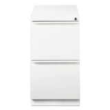 Hirsh Industries® Full-Width Pull 20 Deep Mobile Pedestal File, 2-Drawer: File/File, Letter, White, 15x19.88x27.75, Ships in 4-6 Business Days (HID19357)