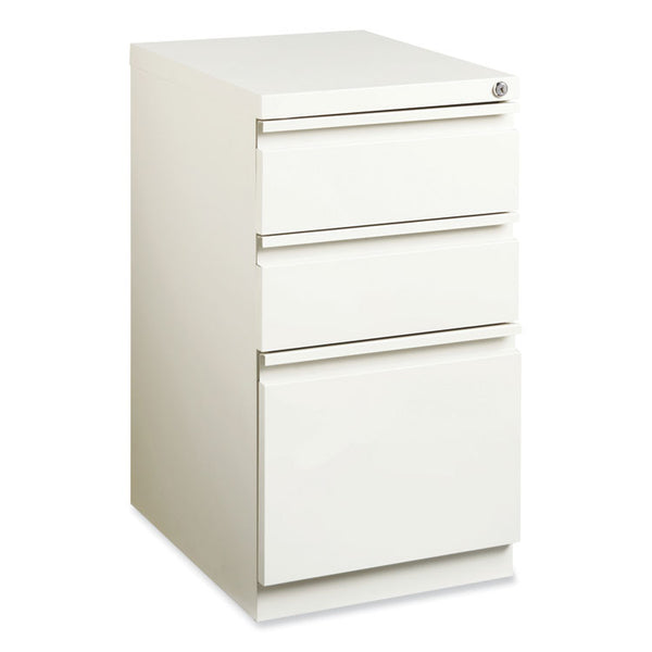 Hirsh Industries® Full-Width Pull 20 Deep Mobile Pedestal File,  Box/Box/File, Letter, White, 15 x 19.88 x 27.75, Ships in 4-6 Business Days (HID19353)