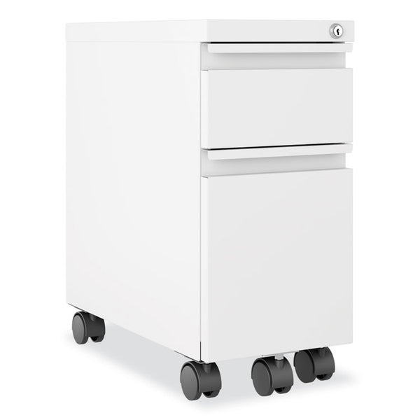 Hirsh Industries® Zip Mobile Pedestal File, 2 Drawer, Box/File, Legal/Letter, White, 10 x 19.88 x 21.75, Ships in 4-6 Business Days (HID24152)