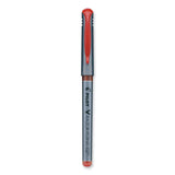 Pilot® V Razor Point Liquid Ink Porous Point Pen, Stick, Extra-Fine 0.5 mm, Red Ink, Gray/Translucent Red Barrel, Dozen (PIL11022)