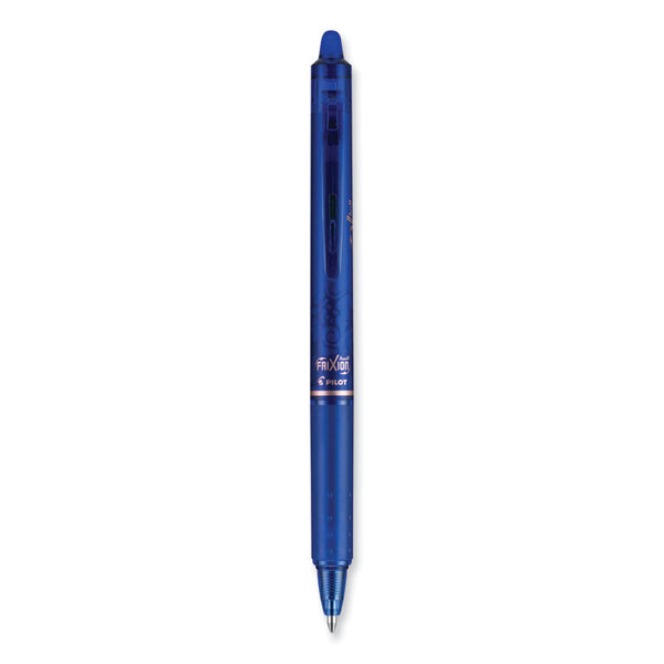 Pilot® FriXion Clicker Erasable Gel Pen, Retractable, Bold 1 mm, Blue Ink, Blue Barrel, Dozen (PIL11387)