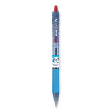 Pilot® B2P Bottle-2-Pen Recycled Ballpoint Pen, Retractable, Medium 1 mm, Red Ink, Translucent Blue Barrel, Dozen (PIL32802)