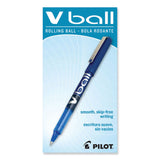 Pilot® VBall Liquid Ink Roller Ball Pen, Stick, Extra-Fine 0.5 mm, Blue Ink, Blue/Clear Barrel, Dozen (PIL35201)