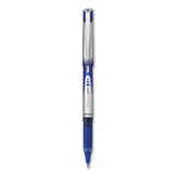 Pilot® VBall Grip Liquid Ink Roller Ball Pen, Stick, Fine 0.7 mm, Blue Ink, Blue/Silver Barrel, Dozen (PIL35571)