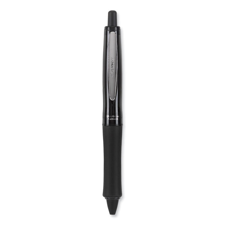 Pilot® Dr. Grip FullBlack Advanced Ink Ballpoint Pen, Retractable, Medium 1 mm, Black Ink, Black Barrel (PIL36193) Each