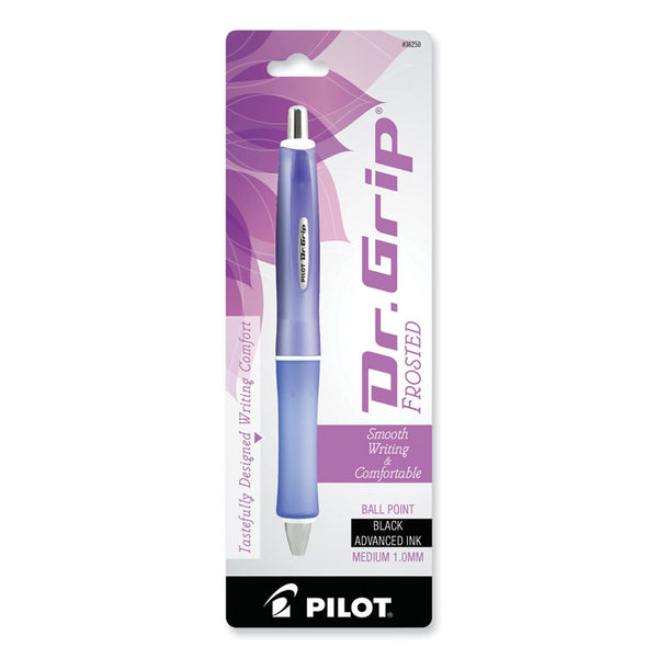 Pilot® Dr. Grip Frosted Advanced Ink Ballpoint Pen, Retractable, Medium 1 mm, Black Ink, Purple Barrel (PIL36250)