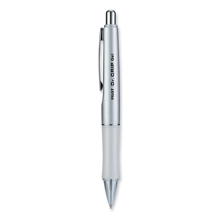 Pilot® Dr. Grip Limited Gel Pen, Retractable, Fine 0.7 mm, Black Ink, Platinum Barrel (PIL36272)