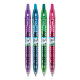 Pilot® B2P Bottle-2-Pen Recycled Gel Pen, Retractable, Fine 0.7 mm, Assorted Ink and Barrel Colors, 4/Pack (PIL36620)