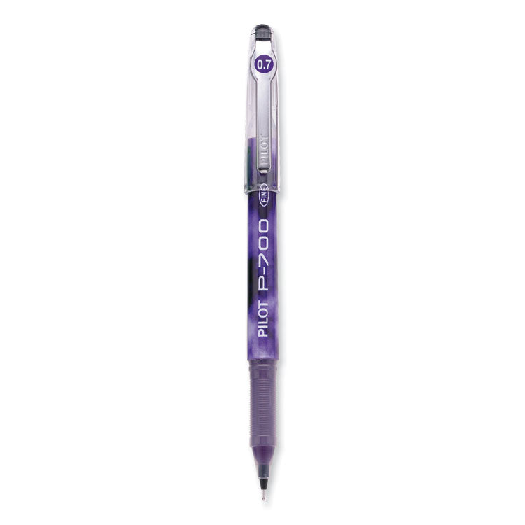 Pilot® Precise P-700 Gel Pen, Stick, Fine 0.7 mm, Purple Ink, Purple Barrel, Dozen (PIL38621)