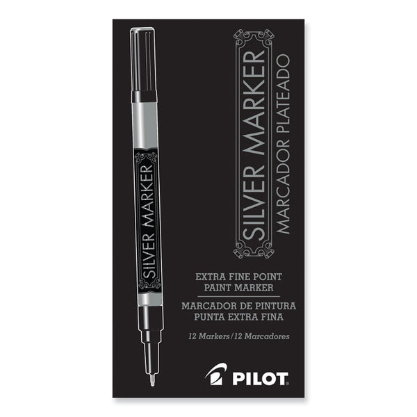 Pilot® Creative Art and Crafts Marker, Extra-Fine Brush Tip, Silver (PIL41801)