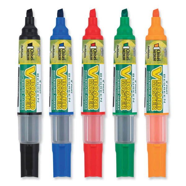 Pilot® BeGreen V Board Master Dry Erase Marker, Medium Chisel Tip, Assorted Colors, 5/Pack (PIL43917)