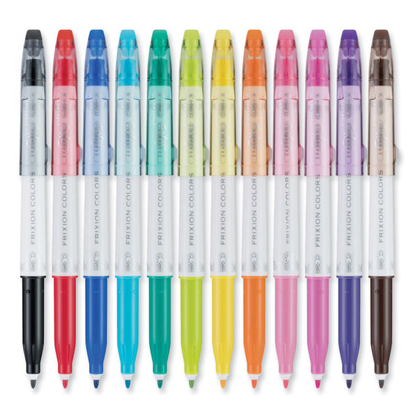 Pilot® FriXion Colors Erasable Porous Point Pen, Stick, Bold 2.5 mm, 12 Assorted Ink and Barrel Colors, 12/Pack (PIL44155)