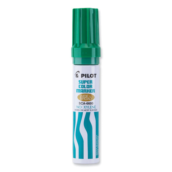 Pilot® Jumbo Refillable Permanent Marker, Broad Chisel Tip, Green (PIL45400)