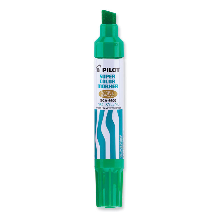 Pilot® Jumbo Refillable Permanent Marker, Broad Chisel Tip, Green (PIL45400) Each