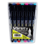 Pilot® Varsity Fountain Pen, Medium 1 mm, Assorted Ink and Barrel Colors, 7/Pack (PIL90029) Pack of 7