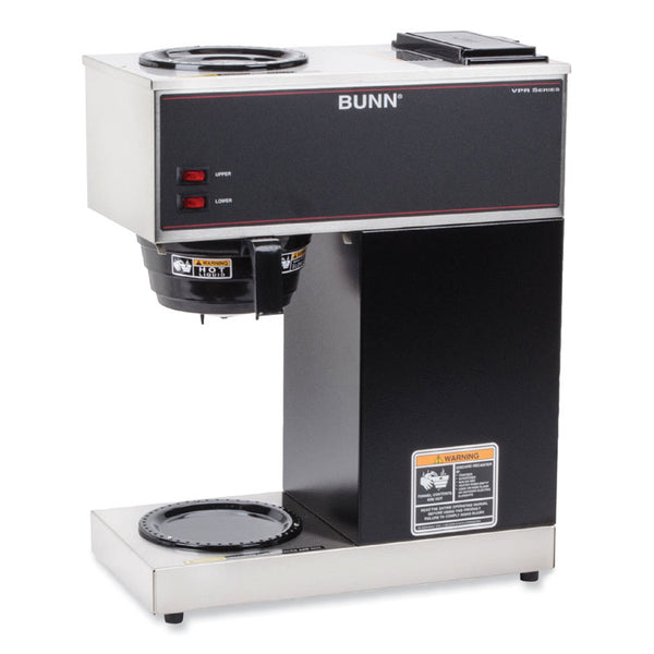 BUNN® VPR 12-Cup Commercial Pourover Coffee Brewer, Gray/Stainless Steel, Ships in 7-10 Business Days (BUN332000015) Each