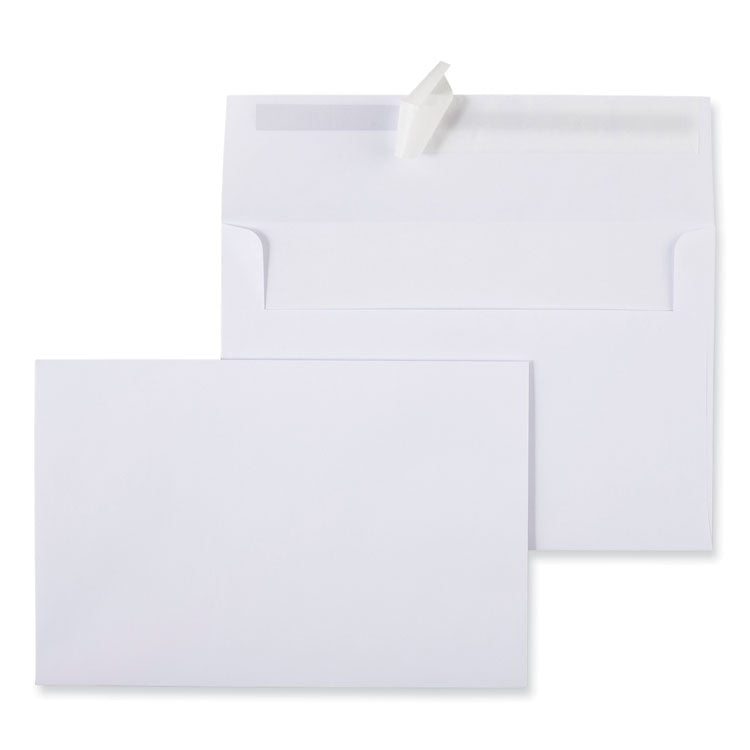 Universal® Peel Seal Strip Business Envelope, #A9, Square Flap, Self-Adhesive Closure, 5.74 x 8.75, White, 100/Box (UNV36107)