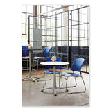 Safco® Reve GuestBistro Chair with Sled Base, Supports Up to 250 lb, 18" Seat Height, Blue Seat/Back, Silver Base, 2/Carton (SAF6804BU) Case of 2
