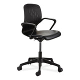 Safco® Shell Desk Chair, Supports Up to 275 lb, 17" to 20" Seat Height, Black Seat/Back, Black Base, Ships in 1-3 Business Days (SAF7013BL) Each