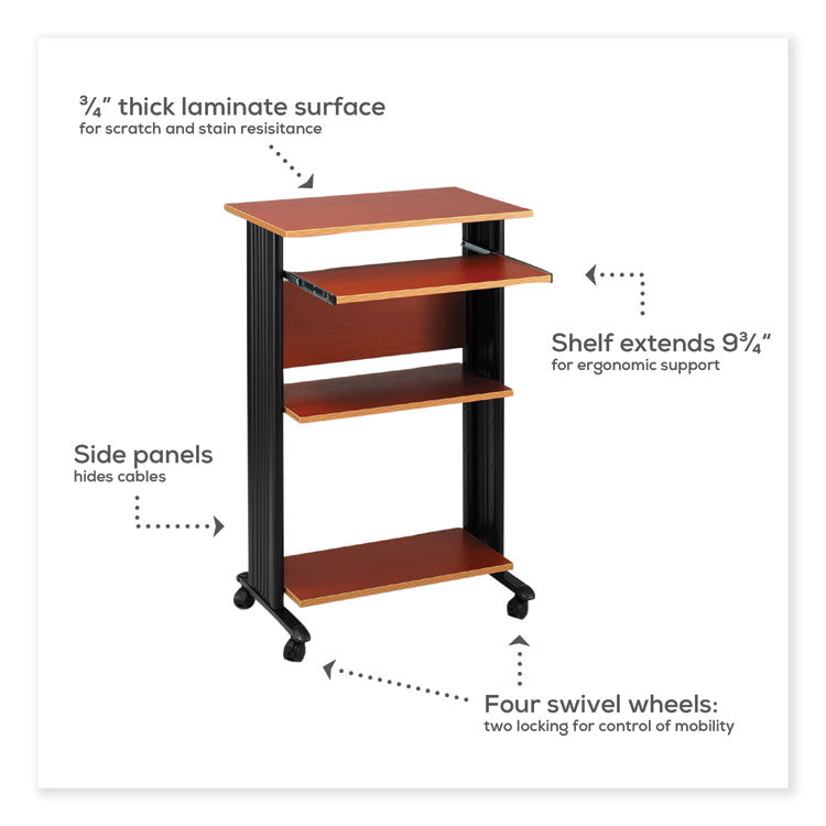 Safco® Muv Standing Desk, 29.5" x 22" x 45", Cherry, Ships in 1-3 Business Days (SAF1923CY)