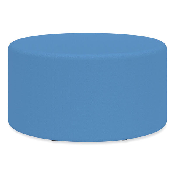 Safco® Learn 30" Cylinder Vinyl Ottoman, 30w x 30d x 18h, Blue, Ships in 1-3 Business Days (SAF8123BUV)