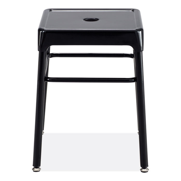 Safco® Steel GuestBistro Stool, Backless, Supports Up to 250 lb, 18" Seat Height, Black Seat, Black Base, Ships in 1-3 Business Days (SAF6604BL) Each