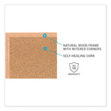 Ghent Natural Cork Bulletin Board with Frame, 48.5 x 48.5, Tan Surface, Oak Frame, Ships in 7-10 Business Days (GHEWK44)