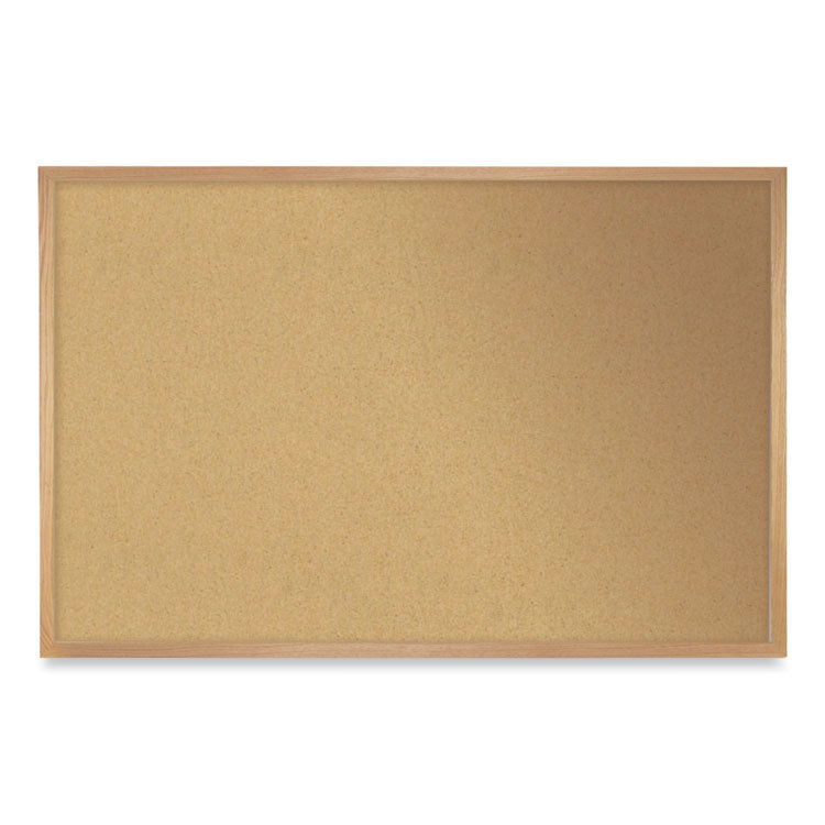 Ghent Natural Cork Bulletin Board with Frame, 60.5 x 36.5, Tan Surface, Oak Frame, Ships in 7-10 Business Days (GHEWK35)