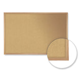 Ghent Natural Cork Bulletin Board with Frame, 60.5 x 36.5, Tan Surface, Oak Frame, Ships in 7-10 Business Days (GHEWK35)