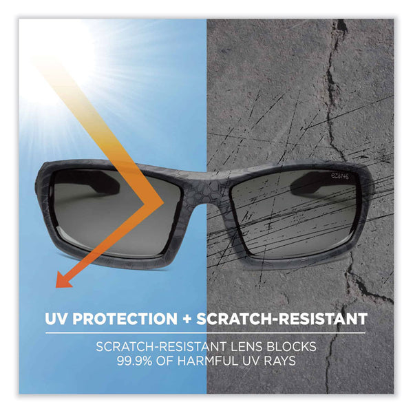 ergodyne® Skullerz Odin Safety Glasses, Kryptek Highlander Nylon Impact Frame, Anti-Fog Smoke Polycarb Lens, Ships in 1-3 Business Days (EGO50333) Each