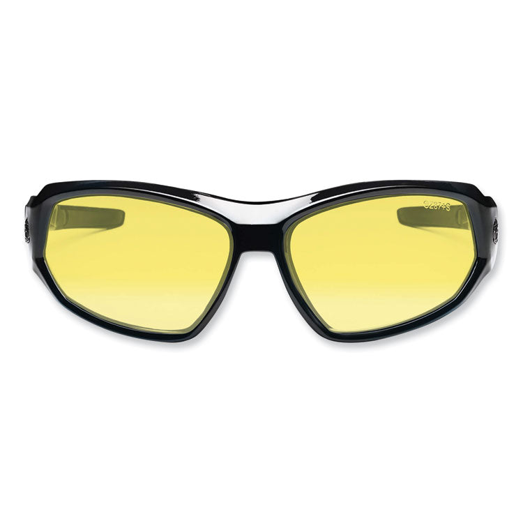 ergodyne® Skullerz Loki Safety Glasses/Goggles, Black Nylon Impact Frame, Yellow Polycarbonate Lens, Ships in 1-3 Business Days (EGO56050) Each