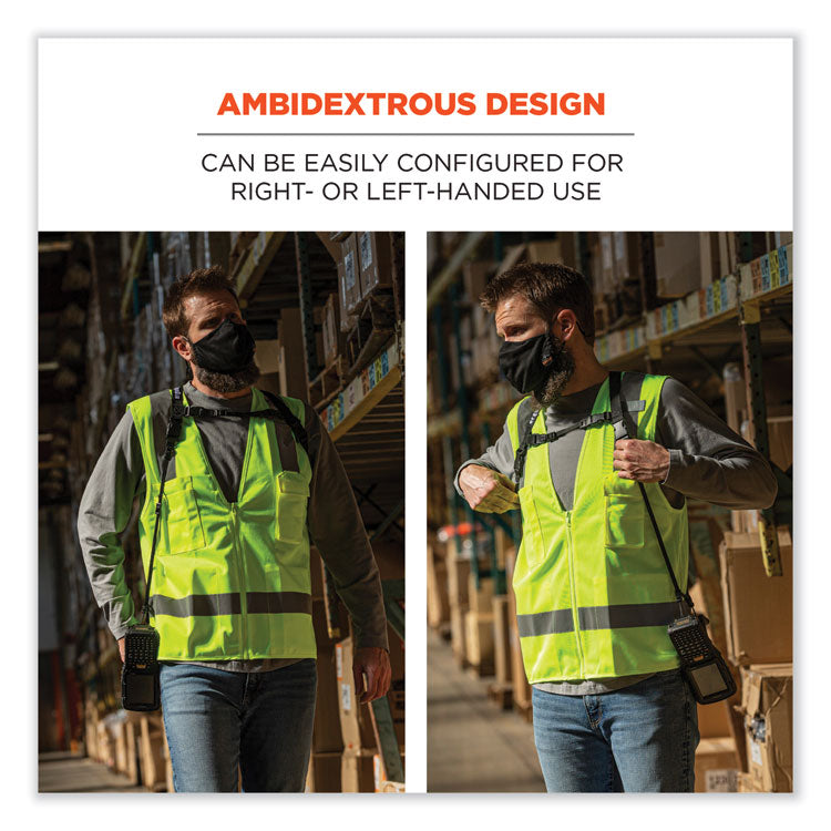 ergodyne® Squids 3132 Barcode Scanner Lanyard Harness, XL: 23" Arm Strap, 46" Lanyard Strap, Hi-Vis Lime, Ships in 1-3 Business Days (EGO19135) Each