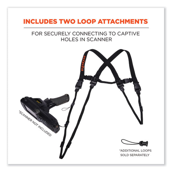 ergodyne® Squids 3132 Barcode Scanner Lanyard Harness, Large: 20" Arm Strap, 43" Lanyard Strap, Hi-Vis Lime, Ships in 1-3 Business Days (EGO19134) Each