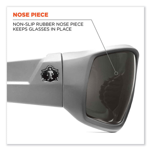 ergodyne® Skullerz Odin Safety Glasses, Matte Gray Nylon Impact Frame, Polarized Smoke Polycarbonate Lens, Ships in 1-3 Business Days (EGO50131)